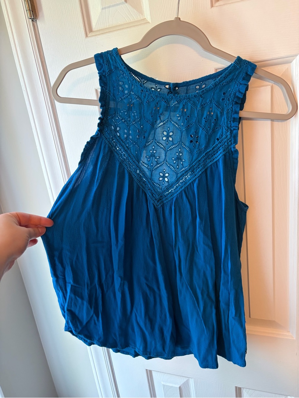 Volcom Blue Sleeveless Lace Women’s Top